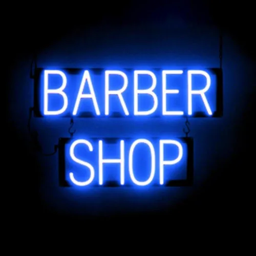 Vista 20 de SpellBrite Letrero LED Neon BARBER SHOP para negocios - Blanco, 24" x 15