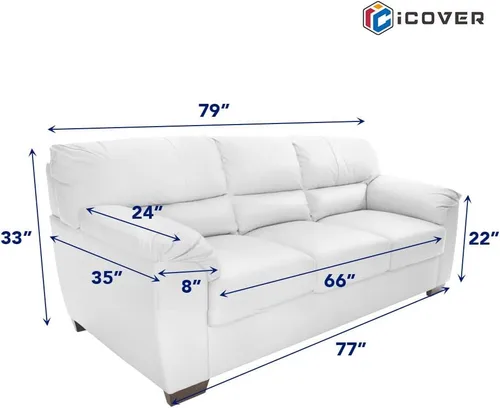 Vista 3 de iCOVER - Funda de sofá de una pieza de alta elasticidad, lavable a máquina, tela jacquard de elastano, parte inferior elástica antideslizante, sofá