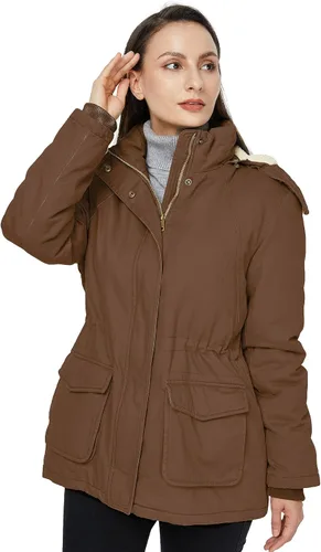 Vista 3 de WenVen - Chaqueta de algodón con capucha para mujer