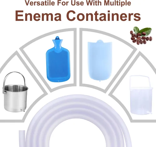 Vista 6 de Tubo de repuesto de enema de 5.8 pies con puntas de boquilla de enema fáciles de instalar para un uso cómodo, tubo flexible a prueba de fugas diseño