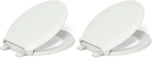 Vista 44 de KOHLER 4639-RL-0 Cachet ReadyLatch Asiento de inodoro redondo con cierre suave, color blanco