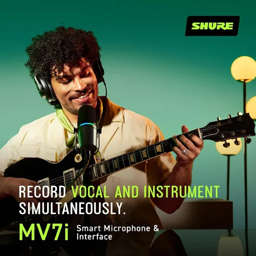 Vista 8 de Shure Micrófono inteligente MV7i USB-C con interfaz incorporada