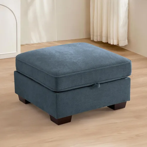 Vista 24 de TEKAMON - Sofá modular de 73" con almacenamiento en el asiento, sofá biplaza moderno de tela de chenilla para sala de estar, oficina, apartamento