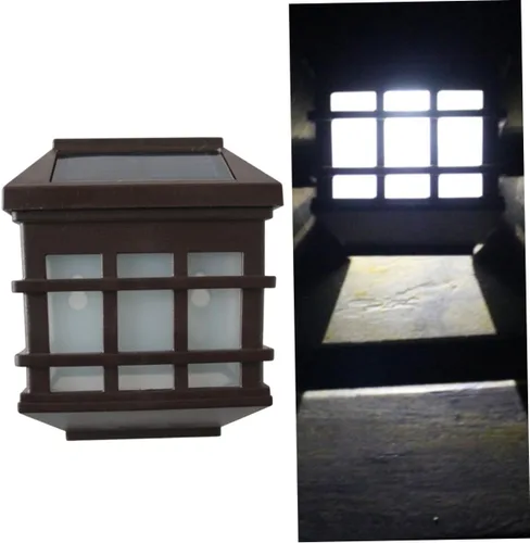 Vista 4 de Ipetboom Luces solares de pared estilo panel de ventana, sensor de luz de plástico ABS, iluminación de seguridad al aire libre para patio, camino