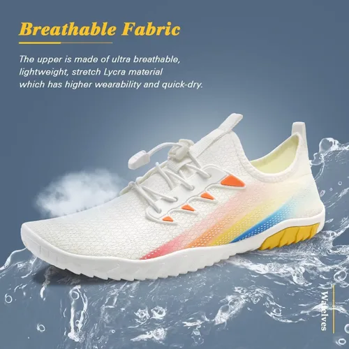 Vista 4 de WateLves Zapatos de agua para hombre y mujer, zapatos de natación de secado rápido, calcetines acuáticos, zapatos de piscina para surf, yoga