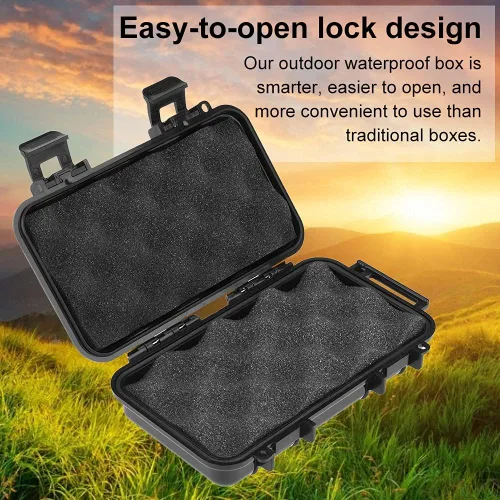 Vista 2 de Funda protectora impermeable, funda de almacenamiento a prueba de golpes al aire libre con esponja para cargar el disco duro del teléfono
