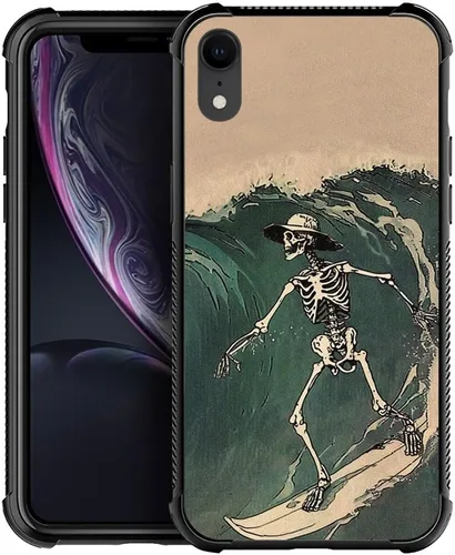 Vista 26 de DJSOK Funda compatible con iPhone XR, H American Eagle Flag con cuatro esquinas, protección a prueba de golpes, TPU suave y patrón de policarbonato