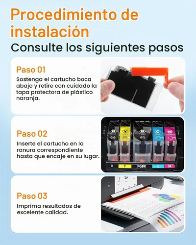 Vista 7 de E-Z Ink (TM) cartucho de repuesto de tinta para Canon PGI-225 CLI-226