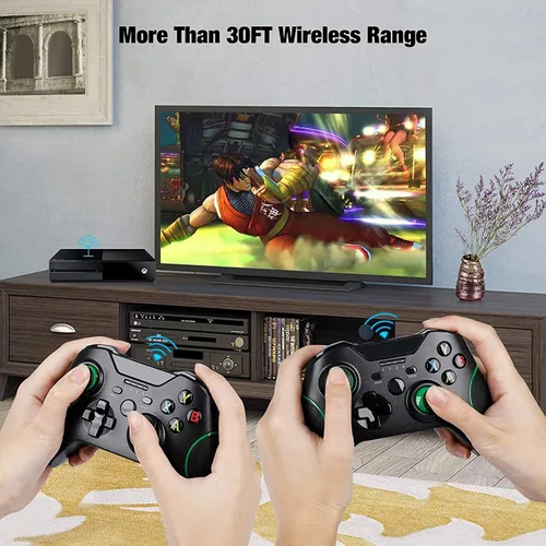 Vista 4 de Controlador inalámbrico para Xbox One controlador de gamepad de 24 GHZ compatible con Xbox OneOne SOne XOne Series XSElitePC Windows 7810 con doble