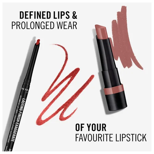 Vista 9 de Rimmel Lasting Finish Exaggerate - Delineador de labios automático, 45 Epic Burgandy (paquete de 2)