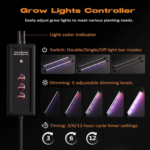 Vista 5 de Patigrow Bandeja de inicio de semillas de riego automático de 60 celdas con luz de crecimiento, kit de inicio de semillas con cúpula de humedad