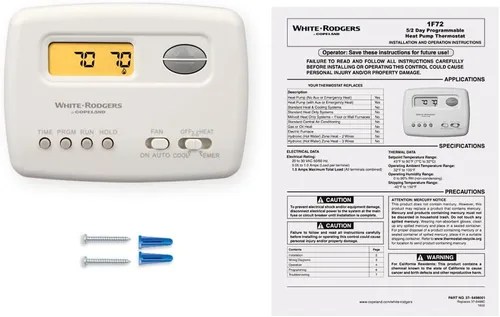 Vista 5 de White-Rodgers 70 Series - Termostato digital programable de 5-2 días, 1F72-151