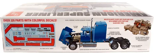 Vista 2 de AMT American Superliner Semi Tractor 1:24 Kit de modelo a escala