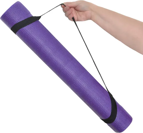 Vista 2 de Paquete de 10 esterillas de yoga clásicas con correa de transporte, tapete de ejercicio antideslizante de 68 x 24 pulgadas, tapete de fitness