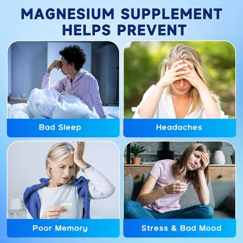 Vista 6 de Gomitas de glicinato de magnesio de 600 mg, suplemento de magnesio y potasio sin azúcar para adultos con L-treonato de magnesio, vitamina D, B6