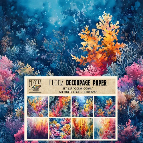 Vista 7 de Decoupage - Paquete de papel (24 hojas de 6 x 6 pulgadas), místico bosque nevado ~ árboles estilizados en colores profundos de invierno, cielos