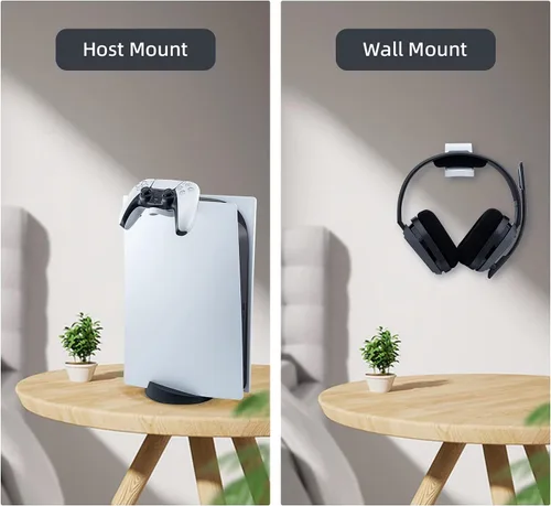 Vista 7 de Mcbazel Soporte para auriculares PS5 soporte para auriculares para juegos PS5 soporte para auriculares