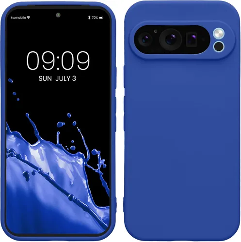 Vista 268 de kwmobile Funda compatible con Google Pixel 9 - Funda protectora delgada de TPU para teléfono - Acabado mate suave - Piedra antigua