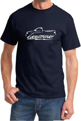 Vista 2 de 1999-04 Ford SVT Lightning F150 Truck Classic Outline Design Camiseta Negro