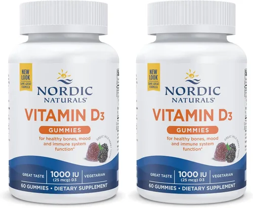 Vista 7 de Nordic Naturals, Gomitas de Vitamina D3, Funcionamiento Saludable de los Huesos, del Estado de ánimo y del Sistema Inmunológico, RUS-31140, 60, 1, 1