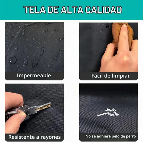 Vista 4 de Funda para Cama de Perro, Impermeable de Plástico Resistente DIY Funda para Cama de Mascotas, Antiadherente al Pelo Fácil de Limpiar Fundas