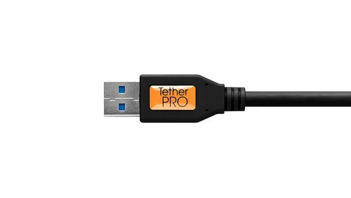 Vista 6 de Tether Tools TetherPro - Cable USB 3.0 USB-C para transferencia rápida y conexión entre cámara y computadora Negro no reflectante 15 pies