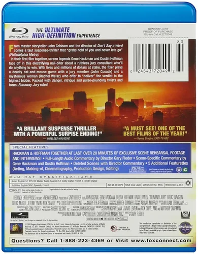 Vista 2 de Runaway Jury Blu-ray