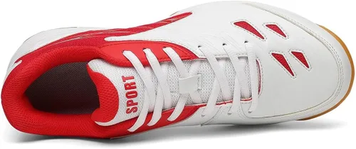 Vista 4 de VEACAM Tenis para hombre, tenis de bádminton para hombre, transpirables, con cordones, para pickleball y voleibol, zapatos deportivos casuales