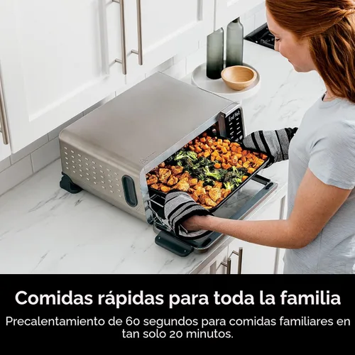 Vista 3 de Ninja SP201/FT205CO Digital Air Fry Pro Horno de encimera 8 en 1 con altura extendida, capacidad XL, cesta con apertura hacia arriba y hacia afuera