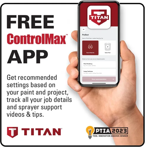 Vista 15 de Titan ControlMax 1500 0580005 Rociador de pintura sin aire de alta eficiencia, la tecnología HEA disminuye el exceso de pulverización hasta un 55%