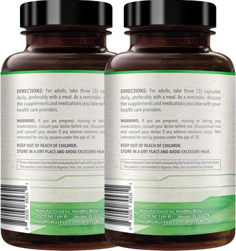 Vista 2 de Healthy Way Pure SAM-e 1500 mg (por porción) 360 cápsulas (paquete de 2) (S-adenosil metionina) apoya la salud de las articulaciones y la función