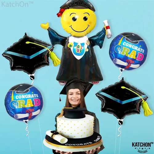 Vista 4 de KatchOn, Globos de graduación de salto 2026 – Grandes, 40 pulgadas Globo de graduación de felicitaciones Decoraciones de graduación de jardín