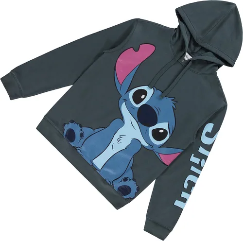 Vista 6 de Disney Sudadera con capucha Lilo and Stitch para mujer, diseño clásico de Lilo y Stitch Ohana, con estampado múltiple