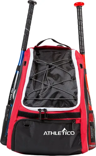 Vista 9 de Athletico - Mochila para bate de béisbol, mochila para equipamiento y accesorios de béisbol, T-Ball y sóftbol para jóvenes y adultos Para guardar