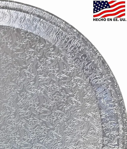Vista 6 de PACTOGO Bandejas redondas de papel de aluminio planas de 12 pulgadas con tapas de cúpula transparentes, platos desechables apilables para fiestas