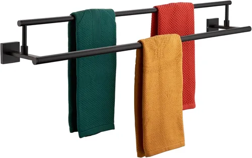 Vista 10 de Toallero de mano KOKOSIRI de 16 pulgadas, toallero de baño para estante de gabinete de baño, barras de toallas, acero inoxidable cepillado dorado
