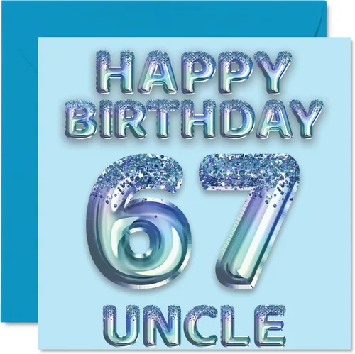 Vista 322 de Stuff4 Tarjeta de primer cumpleaños para niños, globo de fiesta con purpurina azul, tarjetas de feliz cumpleaños para niño de 1 año, nieto, hijo, 57