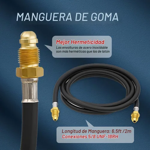 Vista 6 de Medidor de flujo del regulador de gas de soldadura de argón con manómetro de presión de CO2 de manguera de gas