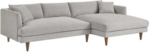 Vista 7 de Modway Sofás Zoya, tejido jaspeado marfil
