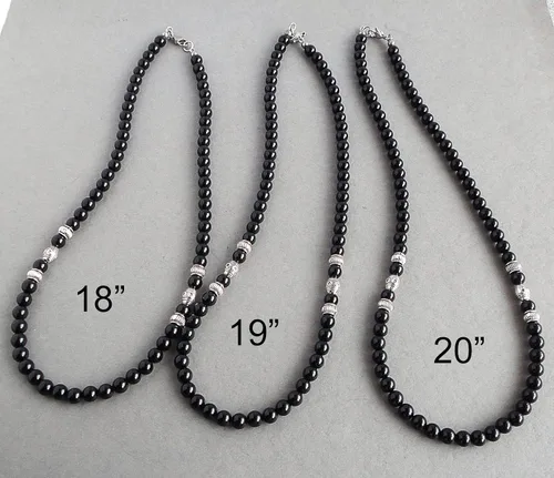 Vista 6 de Mami's Gem Studio Collar para hombre, piedra preciosa de 0.236 in, colección de estilo elegante, hecho a mano en Estados Unidos