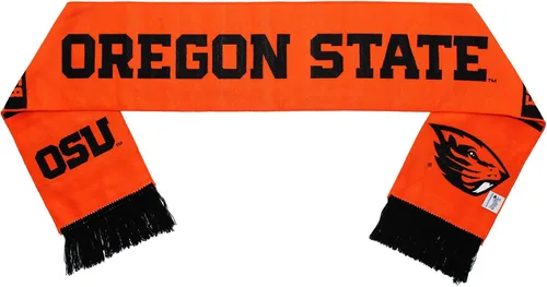 Vista 3 de Tradition Scarves Bufanda Oregon State Beavers - OSU 2017 tejido naranja brillante