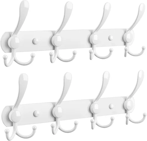 Vista 11 de YUNISS Perchero montado en la pared, 3 ganchos triangulares de acero inoxidable para abrigos, sombreros, batas, toallas en recibidor y entrada Negro