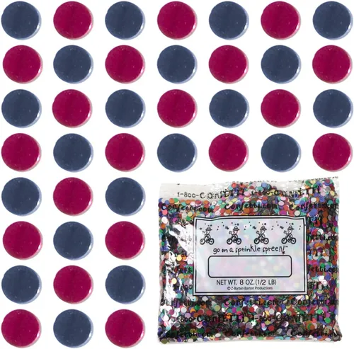 Vista 43 de Confetti Circle 1/4" Negro, Azul Marino Combo - 2 bolsas de media onza (1 oz) (8550/9971)