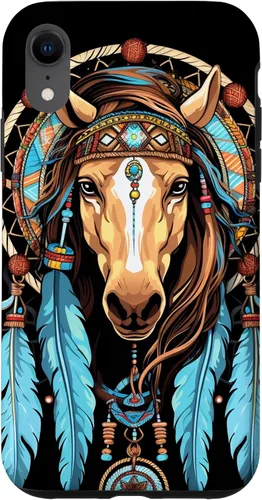 Vista 8 de Funda tribal con plumas indias nativas americanas para iPhone 14