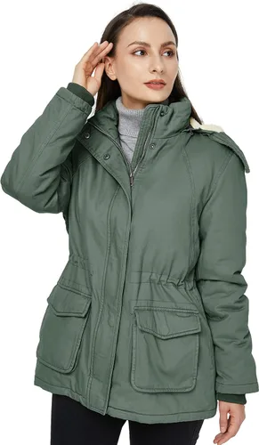 Vista 3 de WenVen - Chaqueta de algodón con capucha para mujer