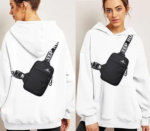 Vista 2 de Mini bolso bandolera para mujeres y hombres, bolsa cruzada pequeña, mochila de hombro, riñoneras, bolsa de pecho casual para teléfono para viajes