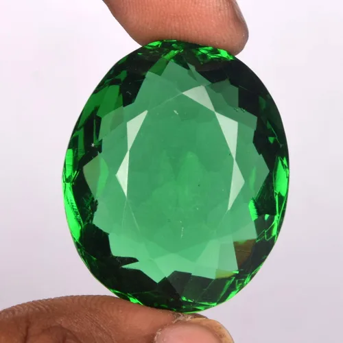 Vista 2 de GEMHUB Tamaño de anillo Amatista verde 94.50 ct Amatista brasileña Forma ovalada Piedra preciosa amatista verde translúcida, Gema, Amatista verde