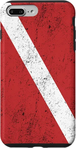 Vista 12 de Bandera de buceo para iPhone 16 para buceadores con funda de efecto envejecido