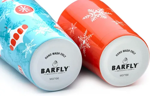 Vista 3 de Barfly Juego de estaño de coctelera de adornos navideños