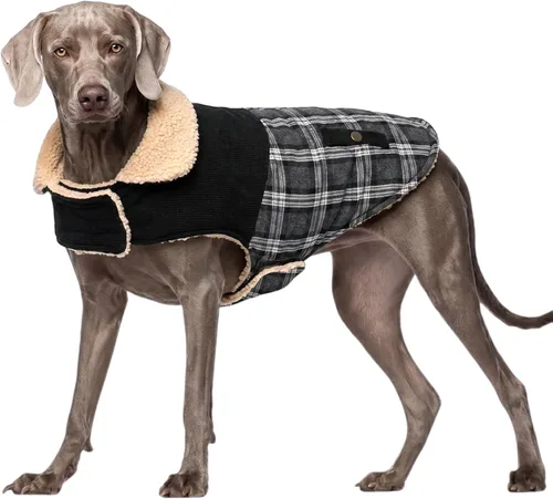 Vista 42 de Abrigo de invierno para perros pequeños, chaqueta sólida para cachorros, abrigo cálido para mascotas para clima frío, prendas acolchadas resistentes